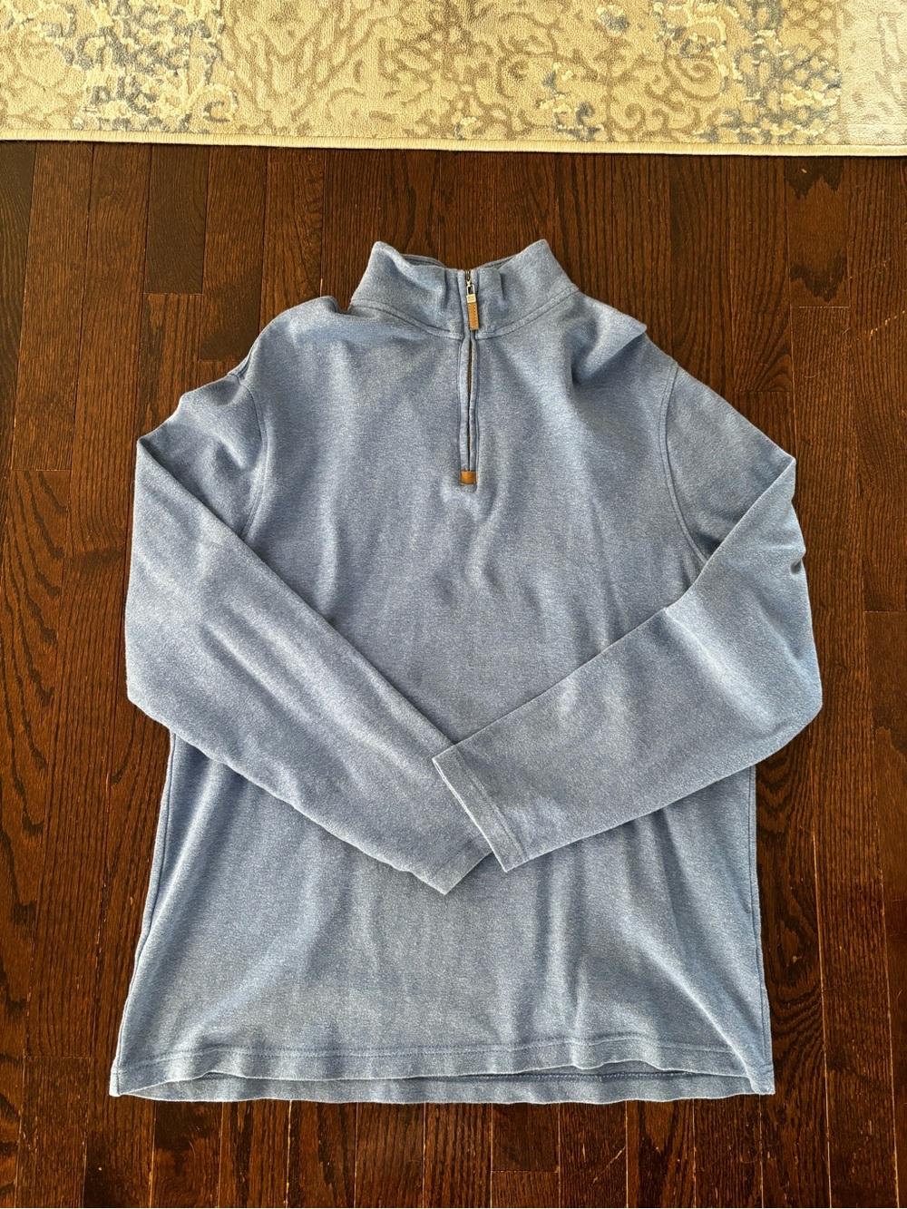 Tasso Elba Men's Light Blue Quarter-Zip Sweater